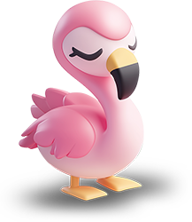 Preview for Pink-flamingo-illustration-animal-sticker-d11b4
