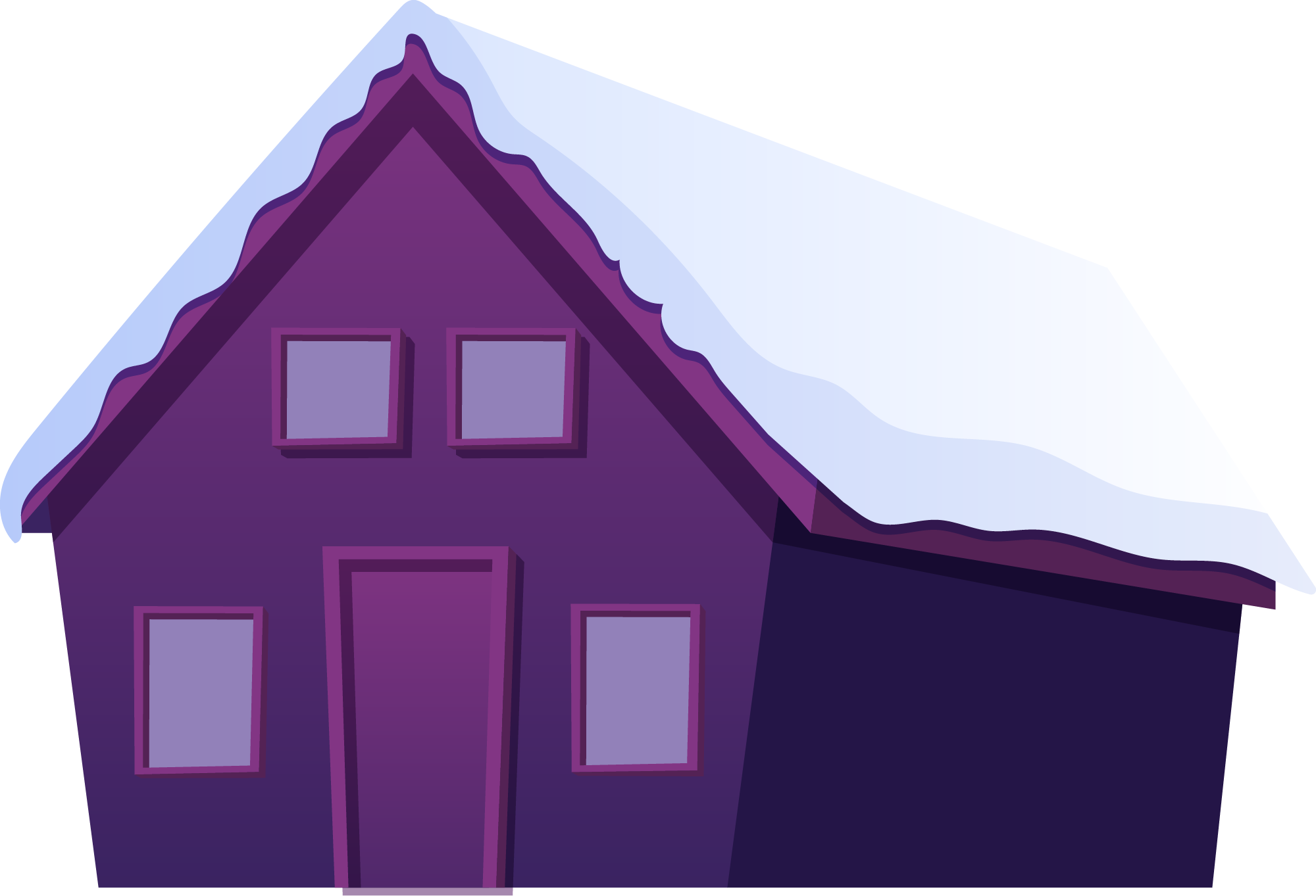 Preview for Purple-house-illustration-winter-sticker-dfa2a