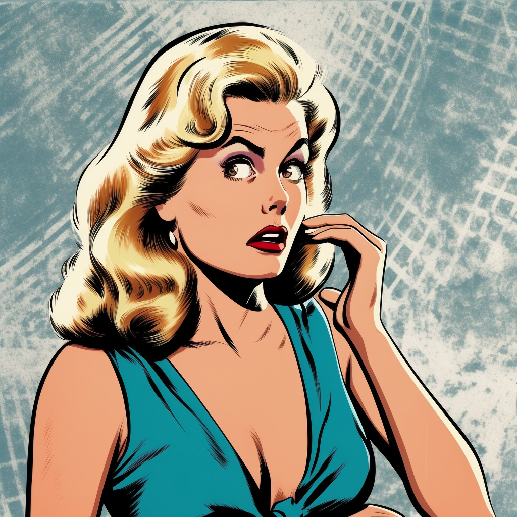 Preview for Vintage-comic-blonde-woman-meme-background-aa414