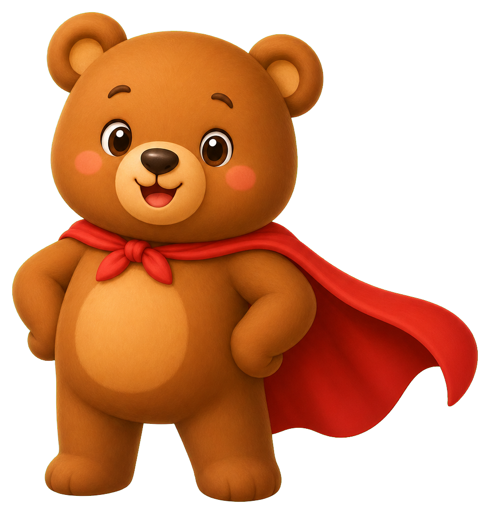 Preview for Bear Superhero Sticker Graphic