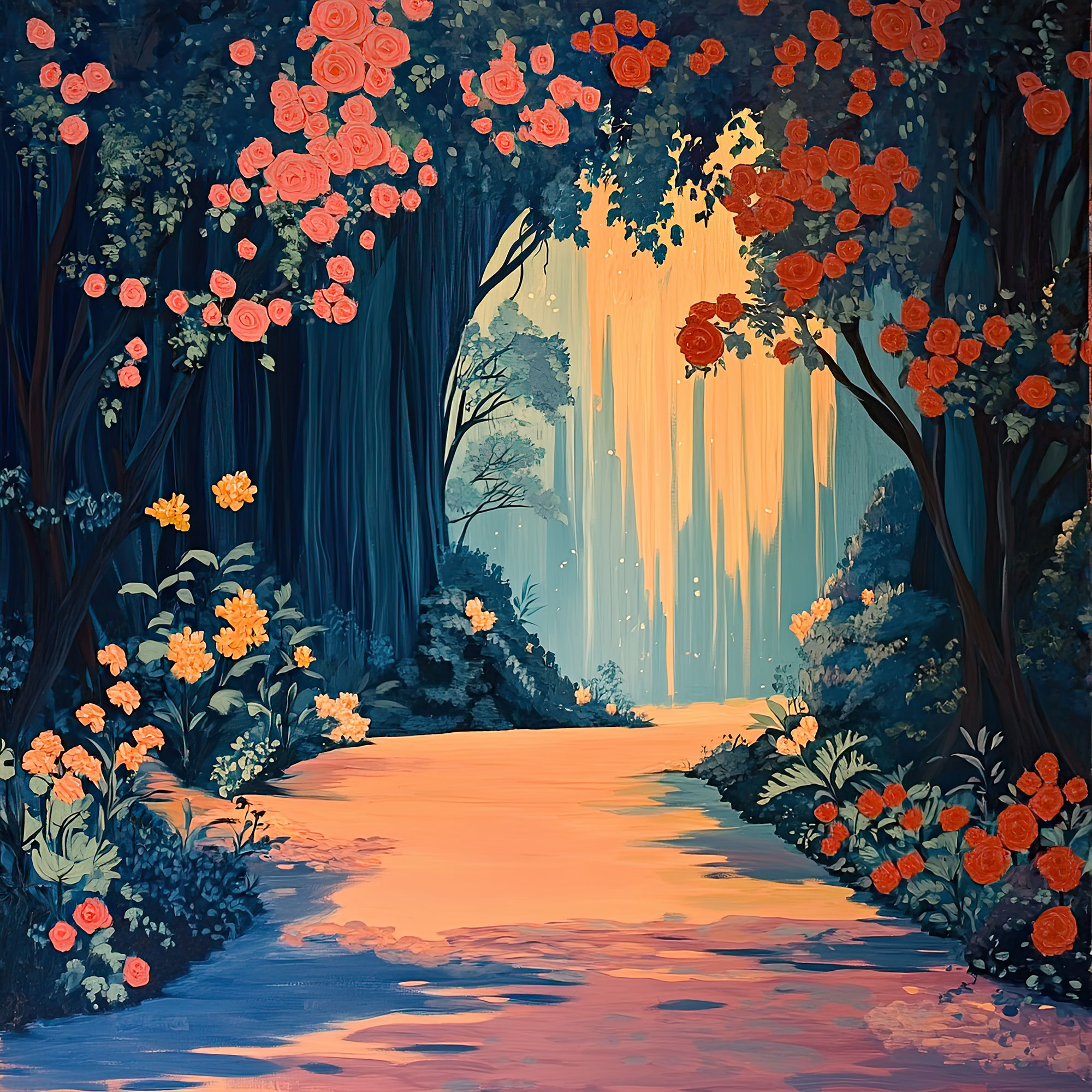 Preview for Enchanted-forest-pathway-art-nature-backdrop-background-88a97