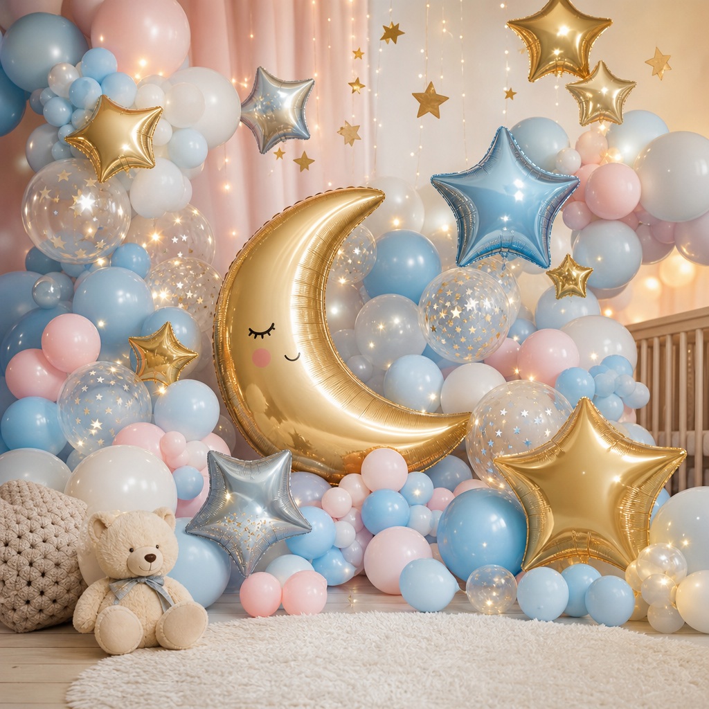 Preview for Pastel Baby Shower Balloons Background