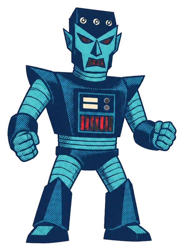 Preview for Retro Evil Robot Sticker