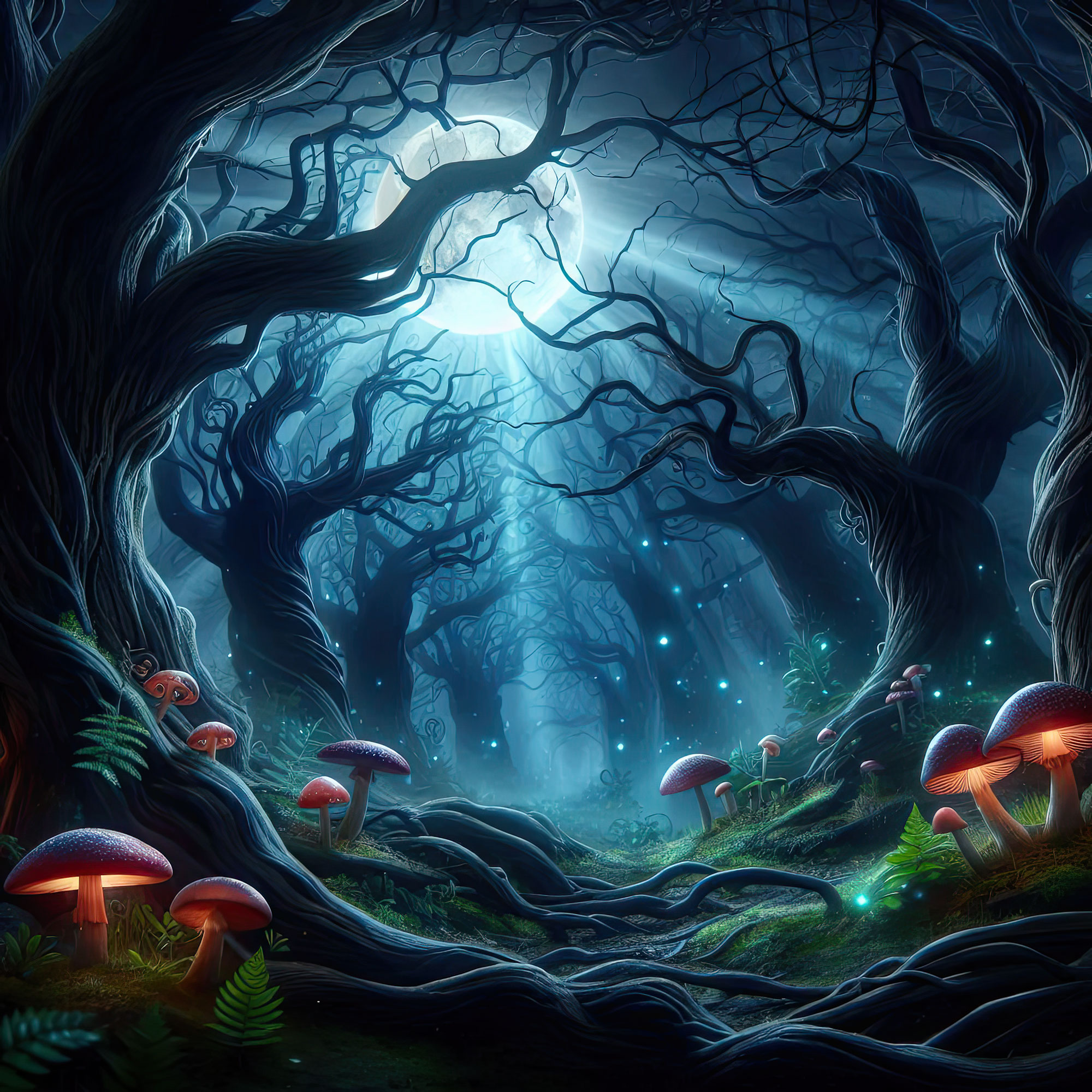 Preview for Mystical-forest-landscape-spooky-backdrop-background-7b732