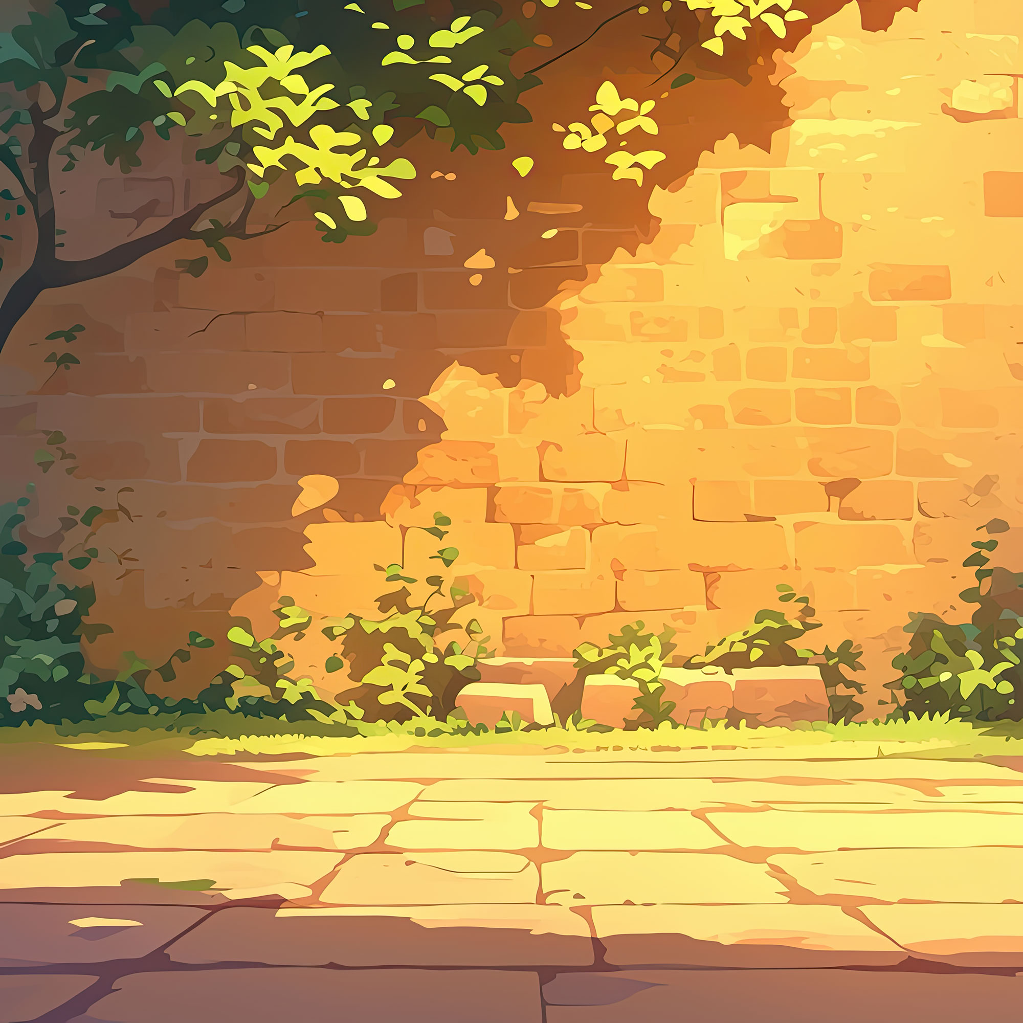Preview for Serene-brick-pathway-simple-backdrop-background-6e3f6