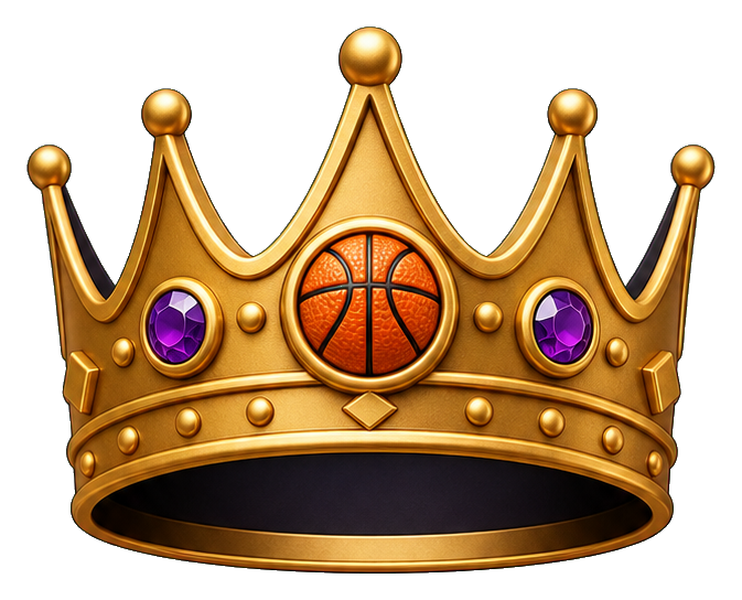 Preview for Gold Basketball Crown Sticker
