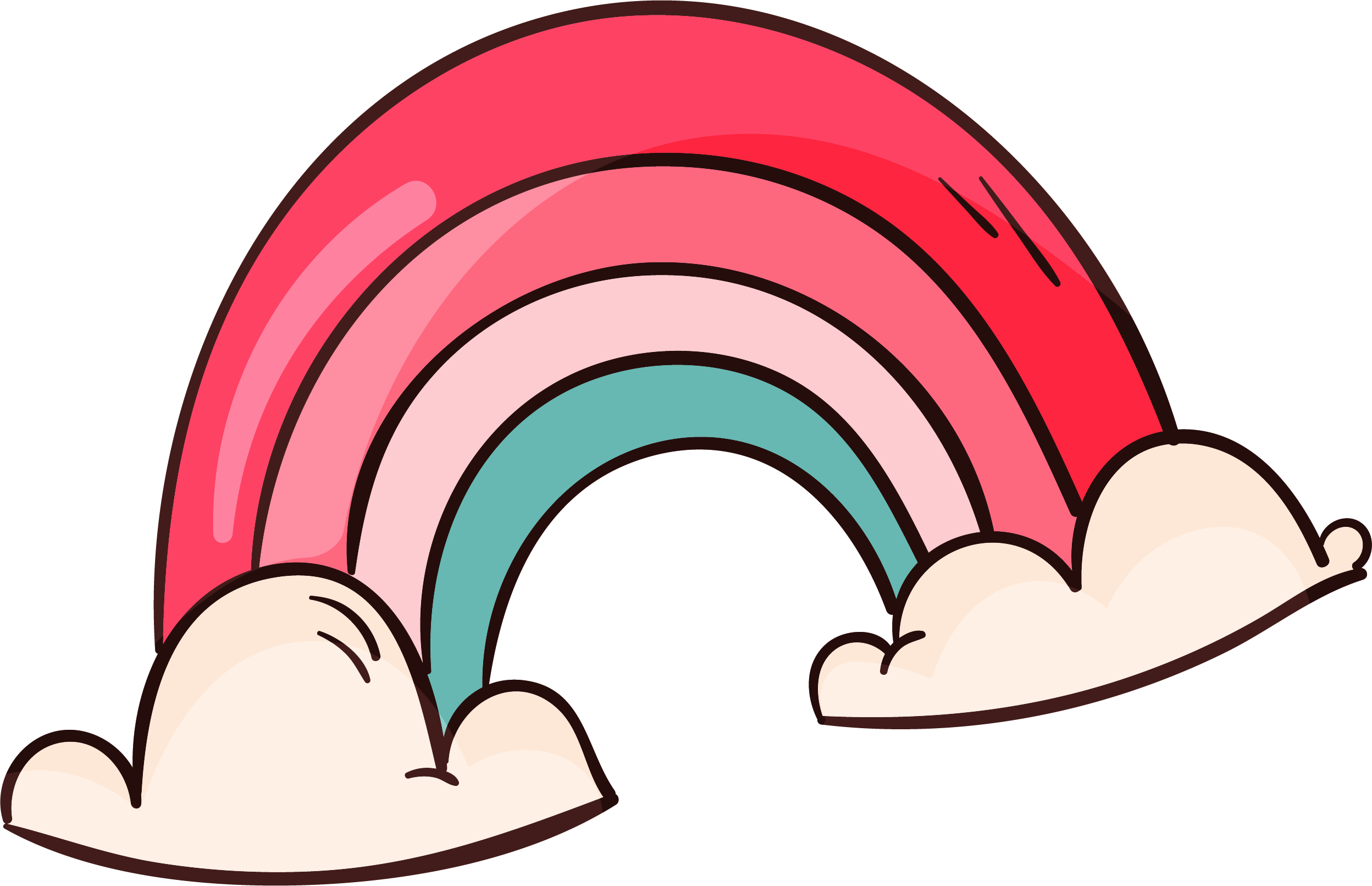 Preview for Rainbow-graphic-design-element-cute-love-sticker-2ba74