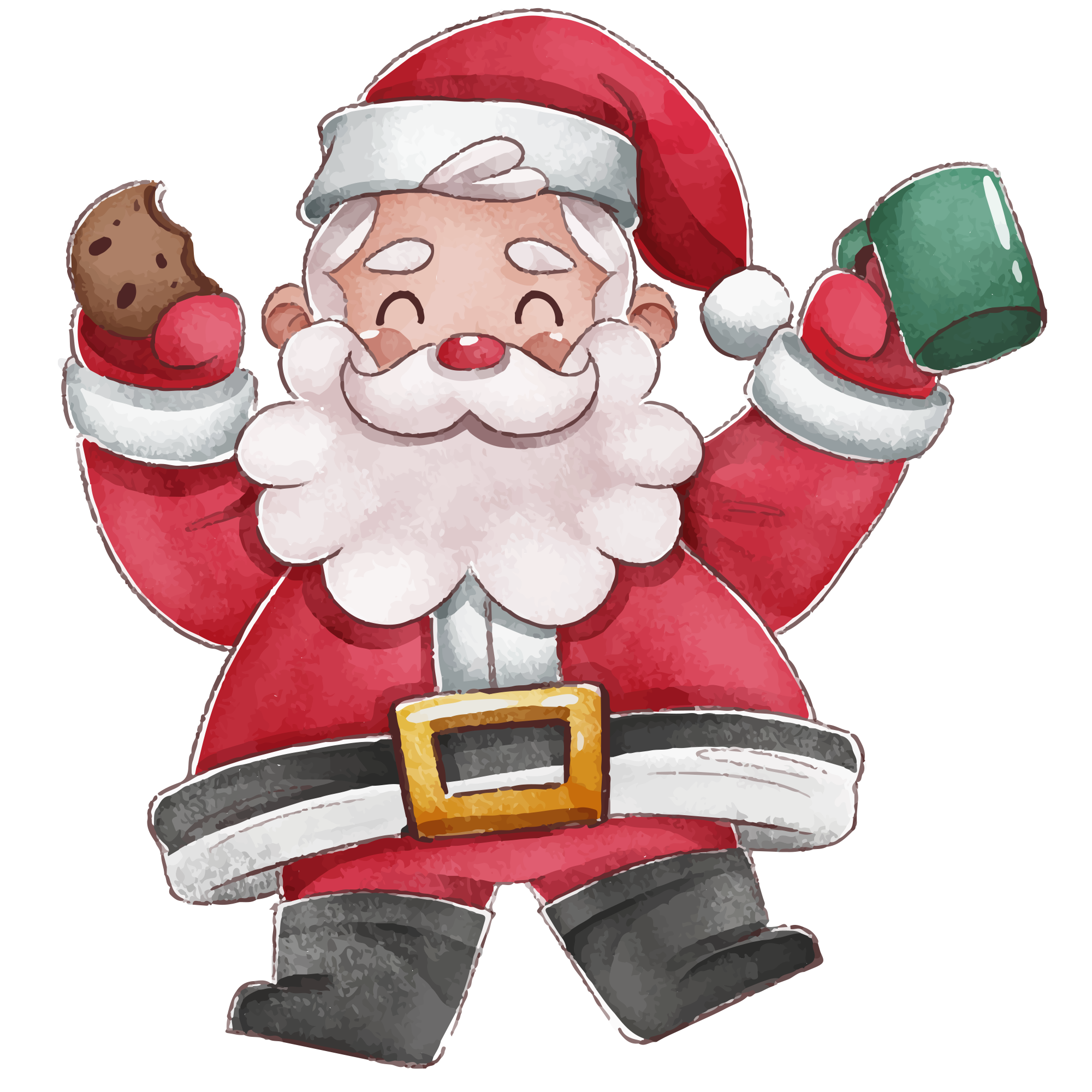 Preview for Santa-claus-illustration-watercolor-christmas-sticker-b44a6