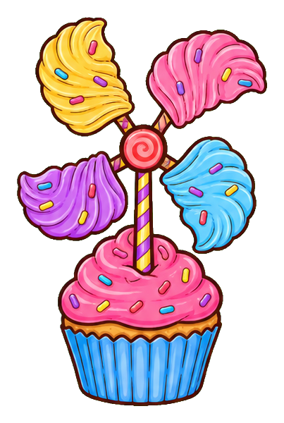 Preview for Cupcake Windmill Sticker