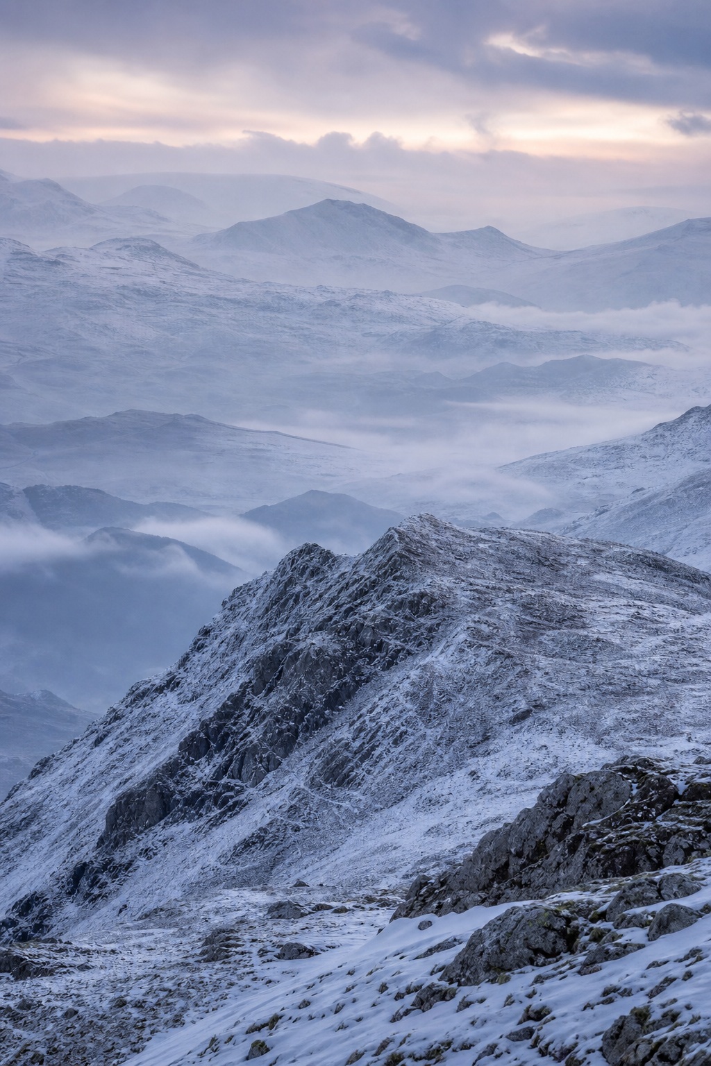 Preview for Icy Alpine Dawn Mountain Background