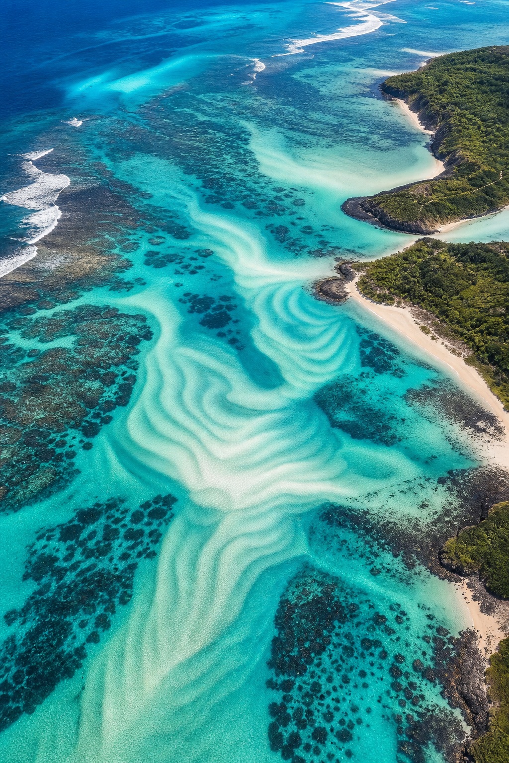 Preview for Manta Ray Sand Pattern Tropical Ocean Background