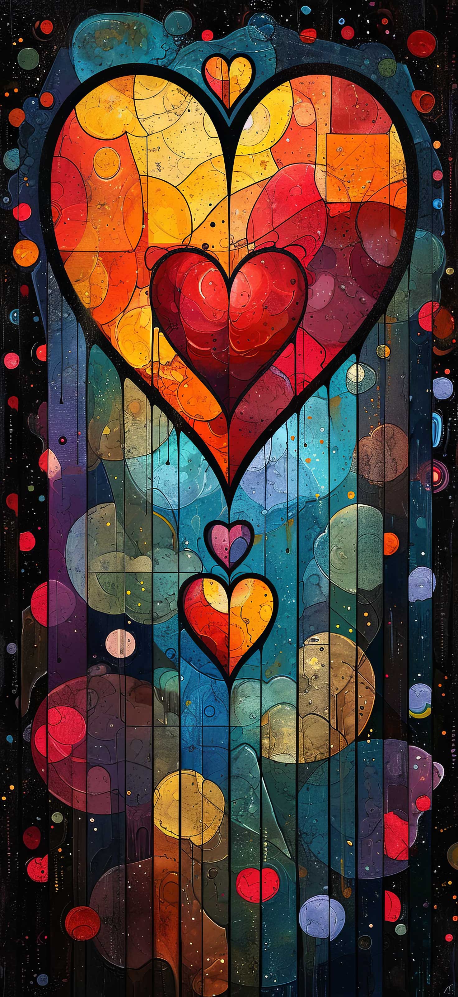 Preview for Vibrant-heart-art-heart-phone-background-0e4f1