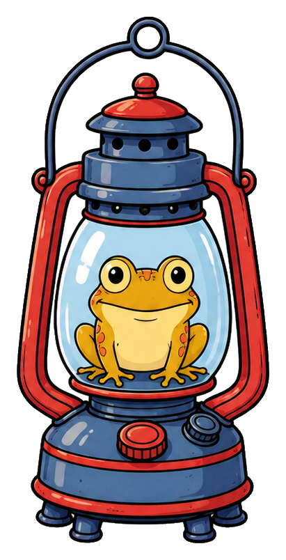 Preview for Frog Camping Lantern Sticker