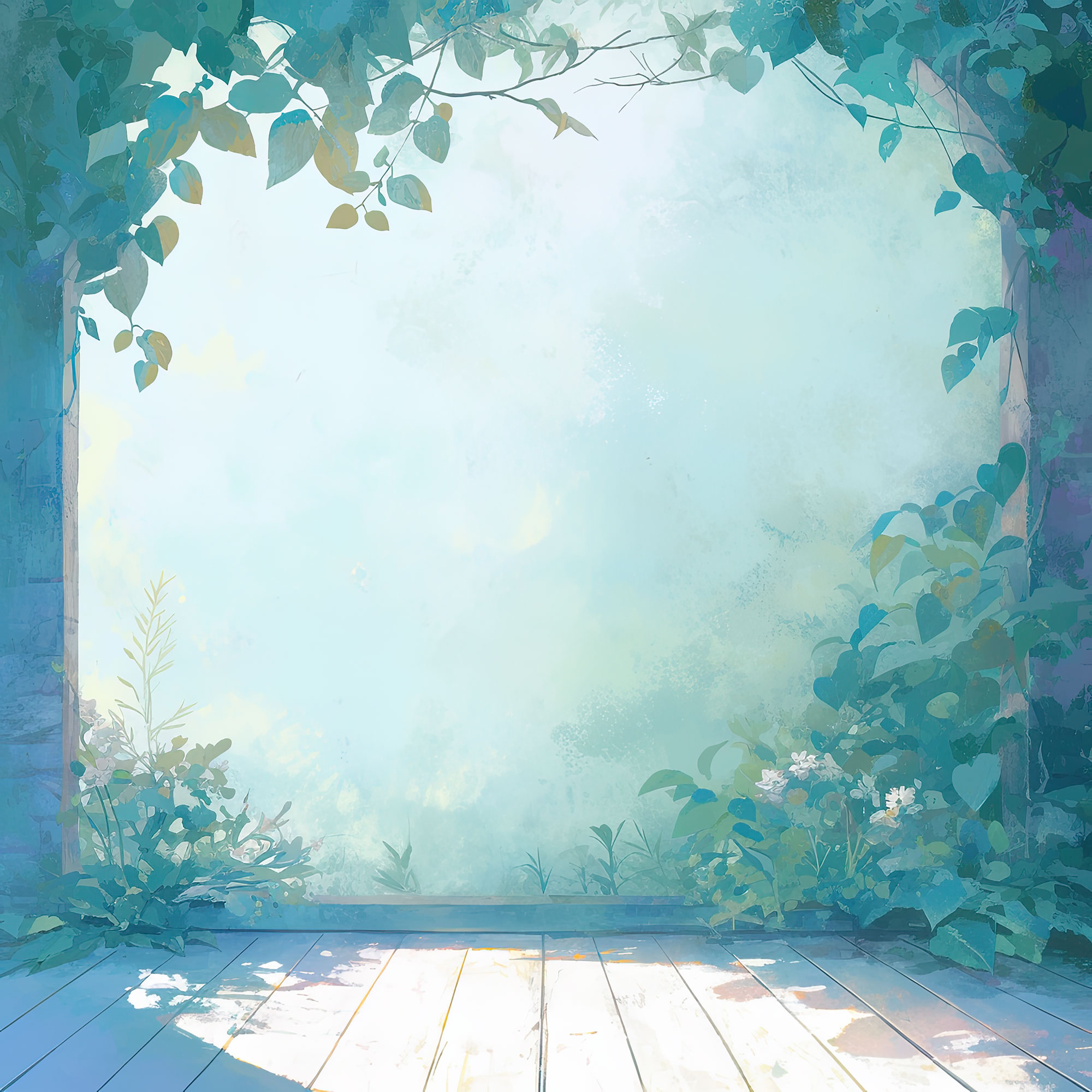 Preview for Serene-garden-portal-art-simple-backdrop-background-c7339