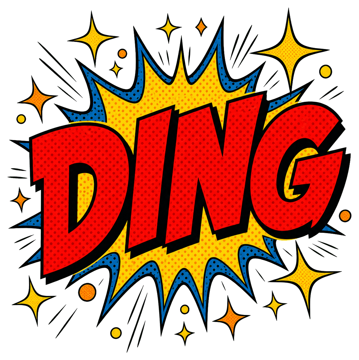 Preview for Ding Sparkle Comic Sticker