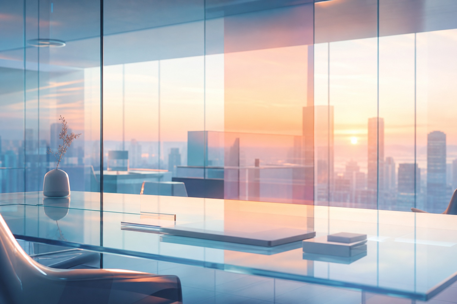 Preview for Dawn Glassmorphism City View Background