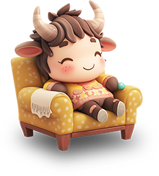 Preview for Relaxed-cow-character-design-sticker-45a28