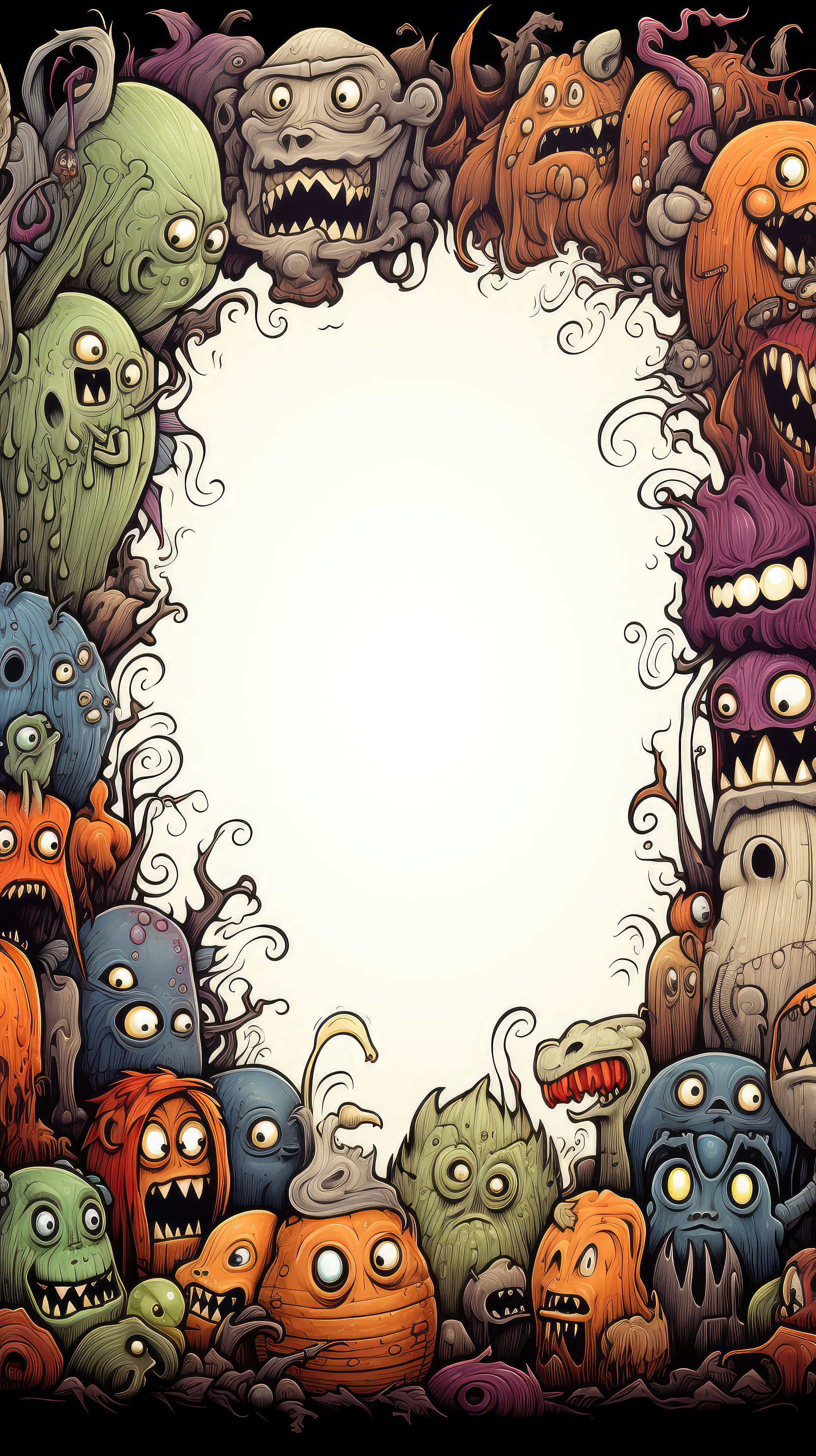 Preview for Cartoon-monsters-frame-template-halloween-story-background-6a345