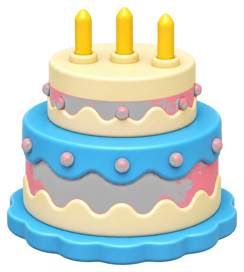 Preview for Birthday Cake Sticker Graphic