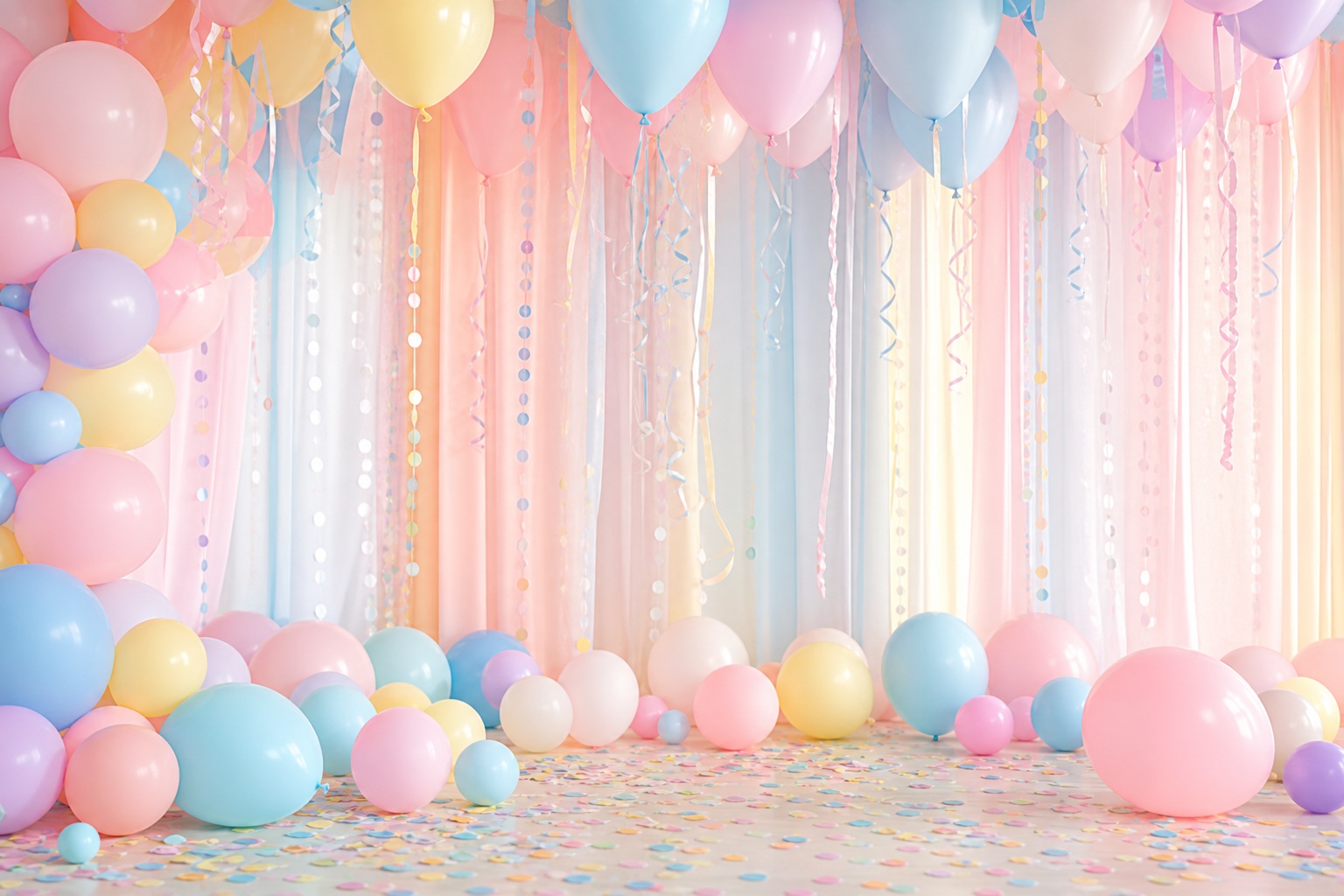 Preview for Pastel Party Balloons Background