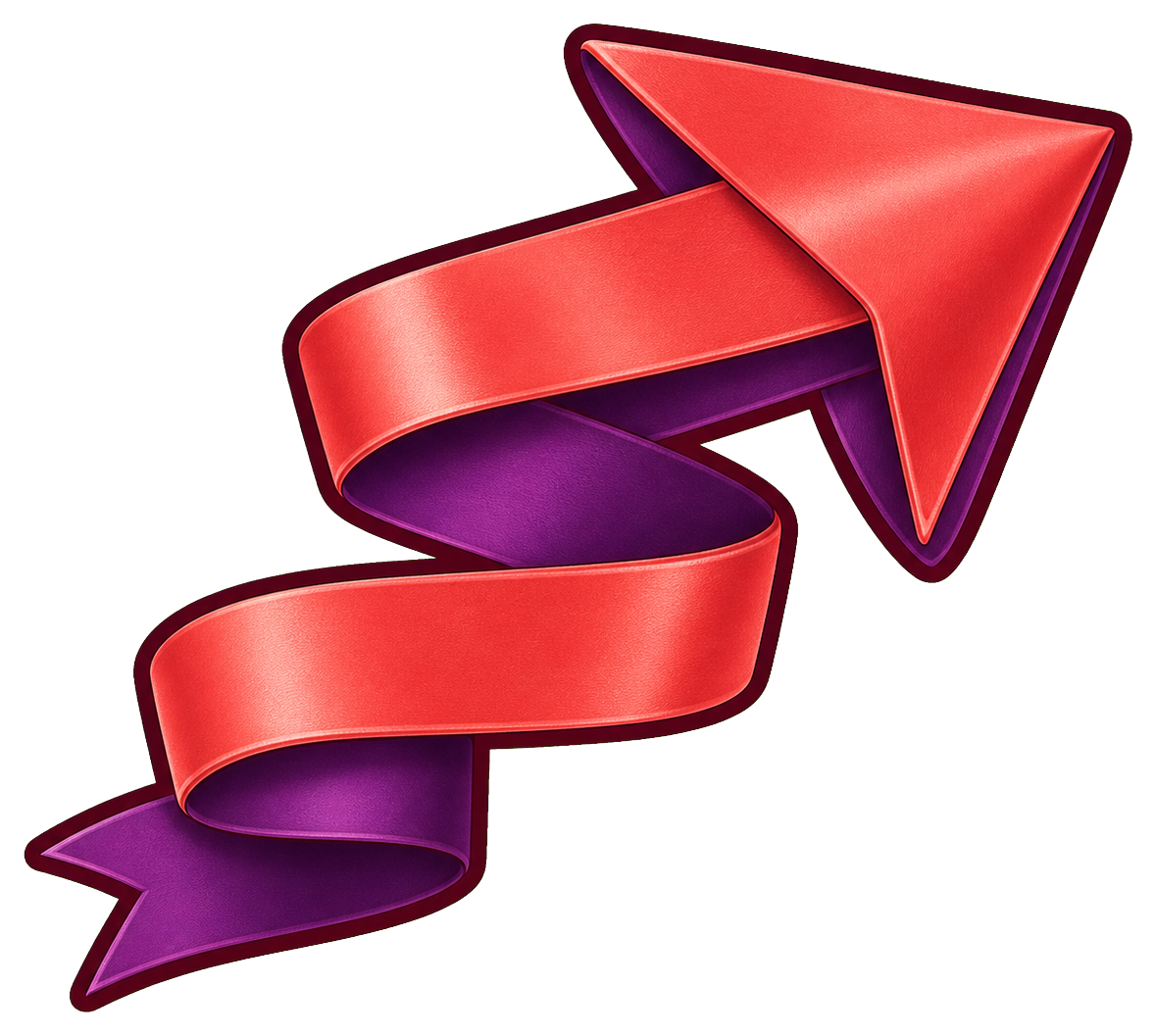 Preview for Wrapped Ribbon Arrow Sticker