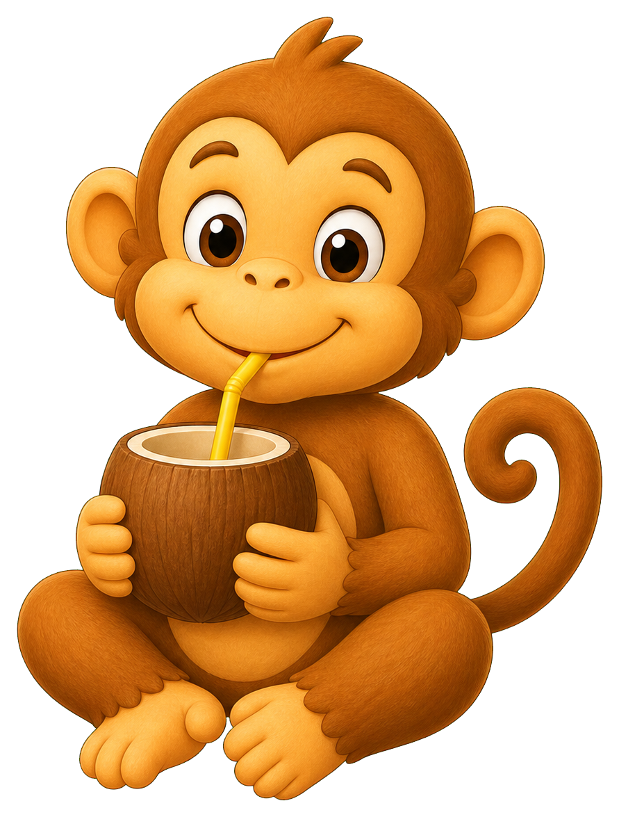 Preview for Coconut Cup Monkey Sticker