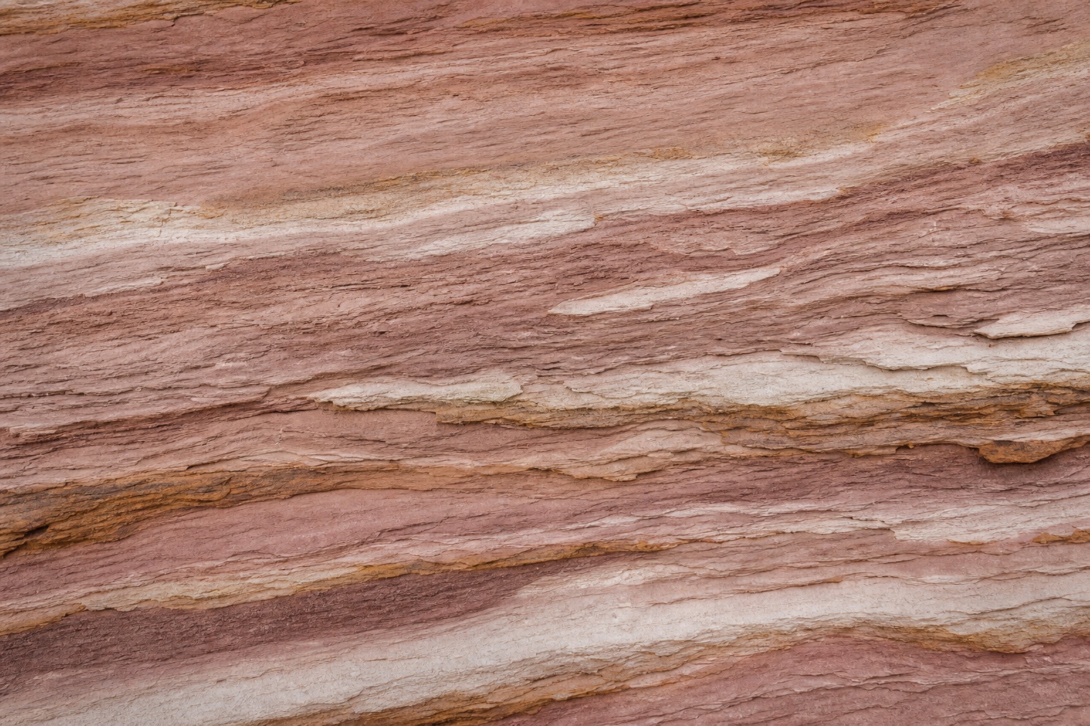 Layered rose clay and shale texture with visible sediment bands