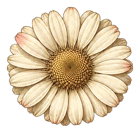Preview for Vintage Ivory English Daisy Sticker