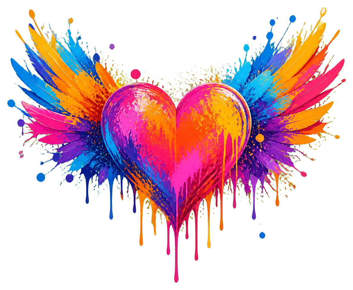 Preview for Graffiti Heart Wings Sticker