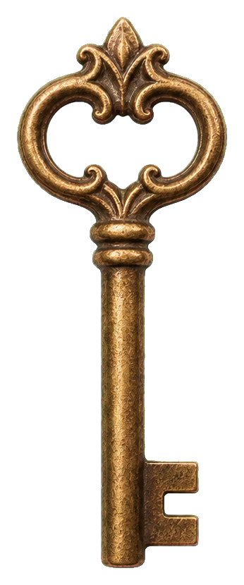 Preview for Brass Ornate Key Sticker