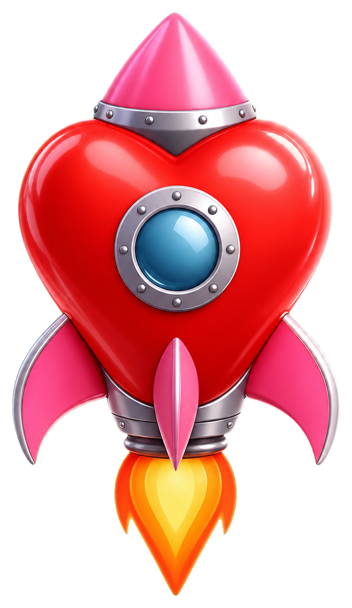 Preview for Heart Rocket Sticker