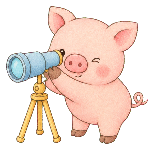 Preview for Pig With Telescope Sticker