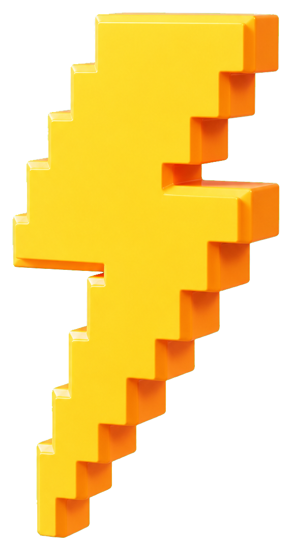 Preview for Pixel Lightning Sticker Graphic