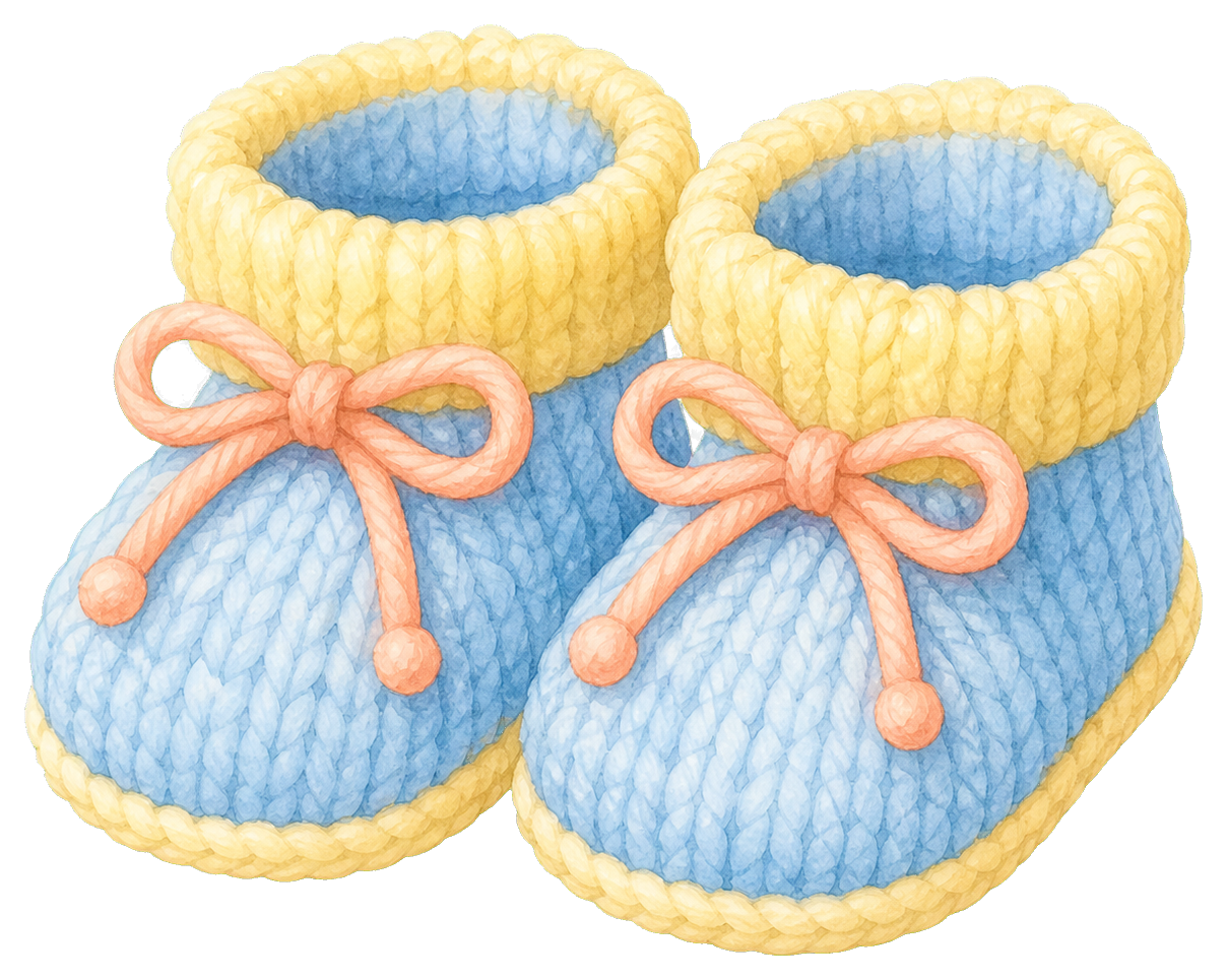 Preview for Baby Booties Sticker Graphic For Baby Designs