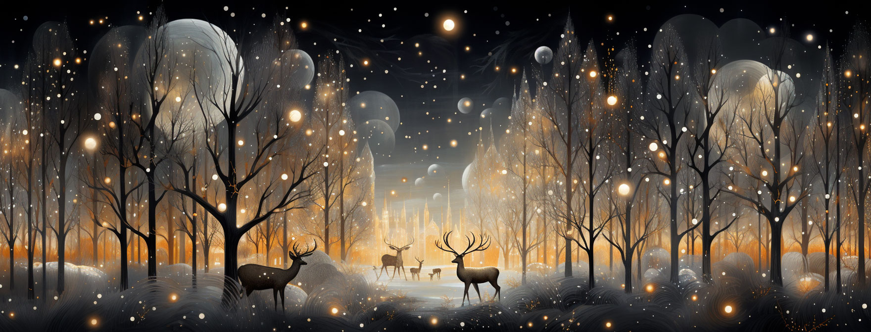 Preview for Whimsical-winter-forest-scene-christmas-cover-background-69950