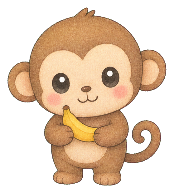Preview for Monkey With Banana Sticker