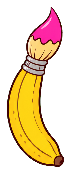 Preview for Banana Paintbrush Sticker