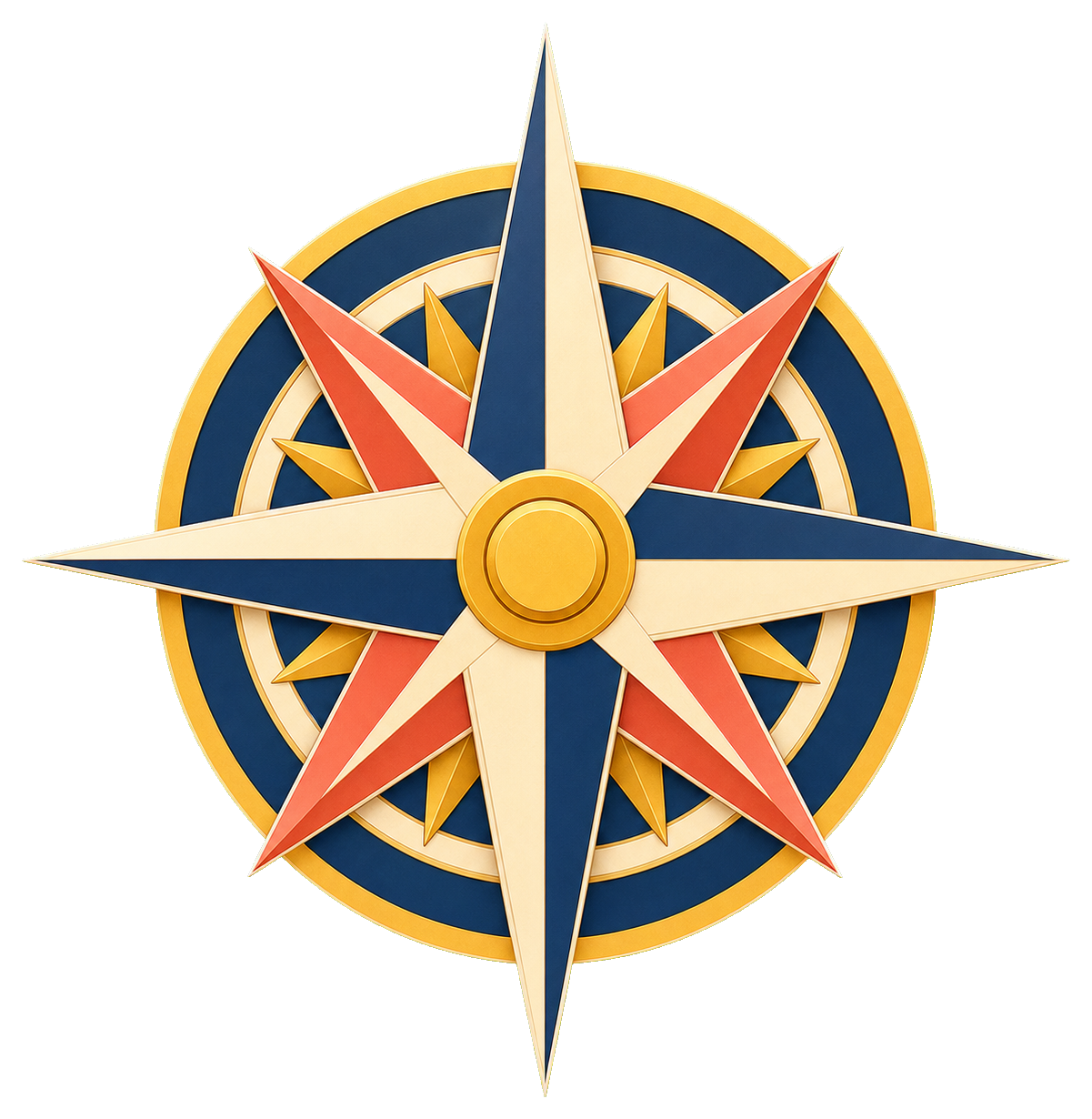 Preview for Compass Rose No Letters Sticker
