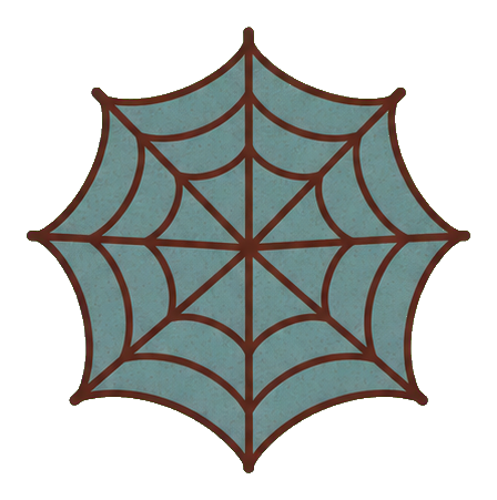 Preview for Dusty Blue Halloween Spiderweb Sticker