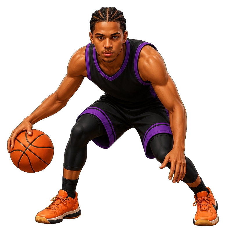 Preview for Dribbling Player Basketball Sticker