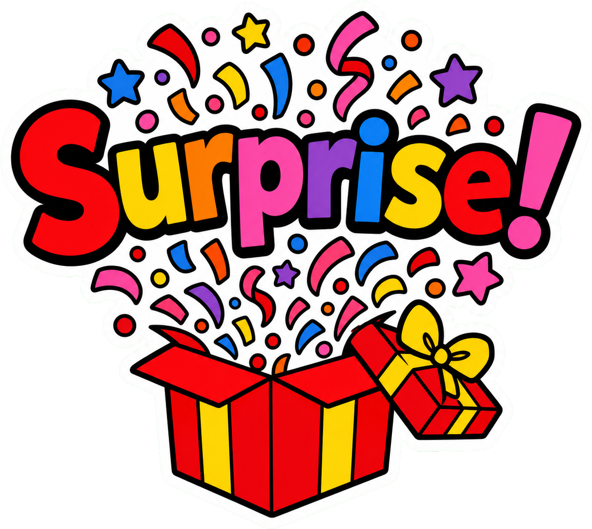 Preview for Surprise Birthday Sticker Graphic