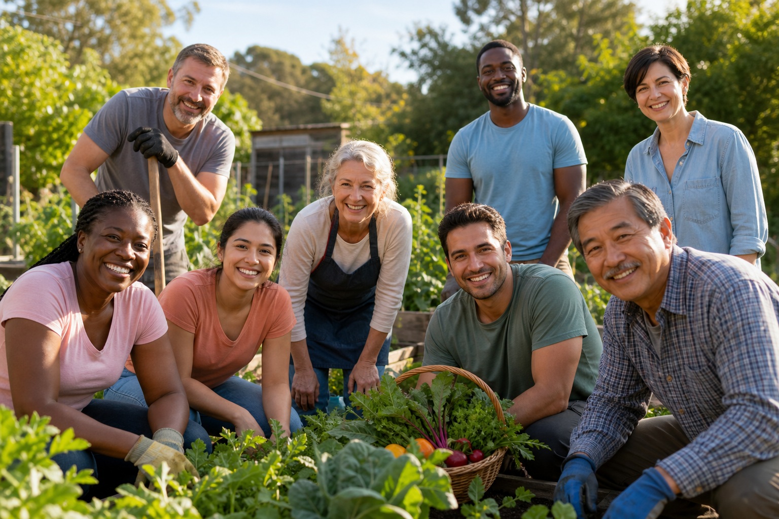 Preview for Garden Group Portrait Stock Background