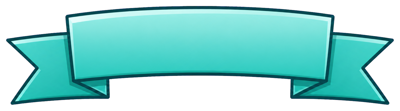 Preview for Teal Modern Banner Sticker