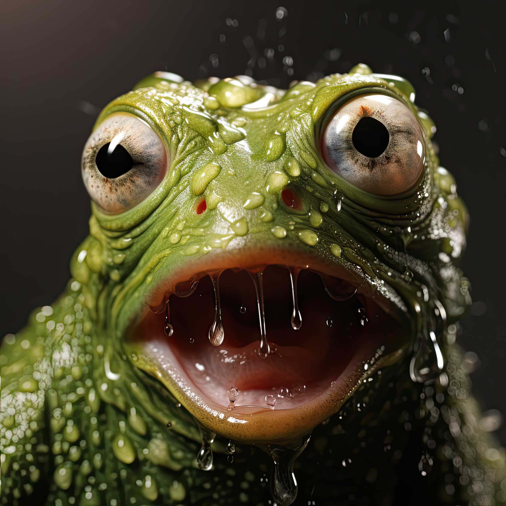 Preview for Shocked-green-frog-closeup-ai-animal-background-3788c