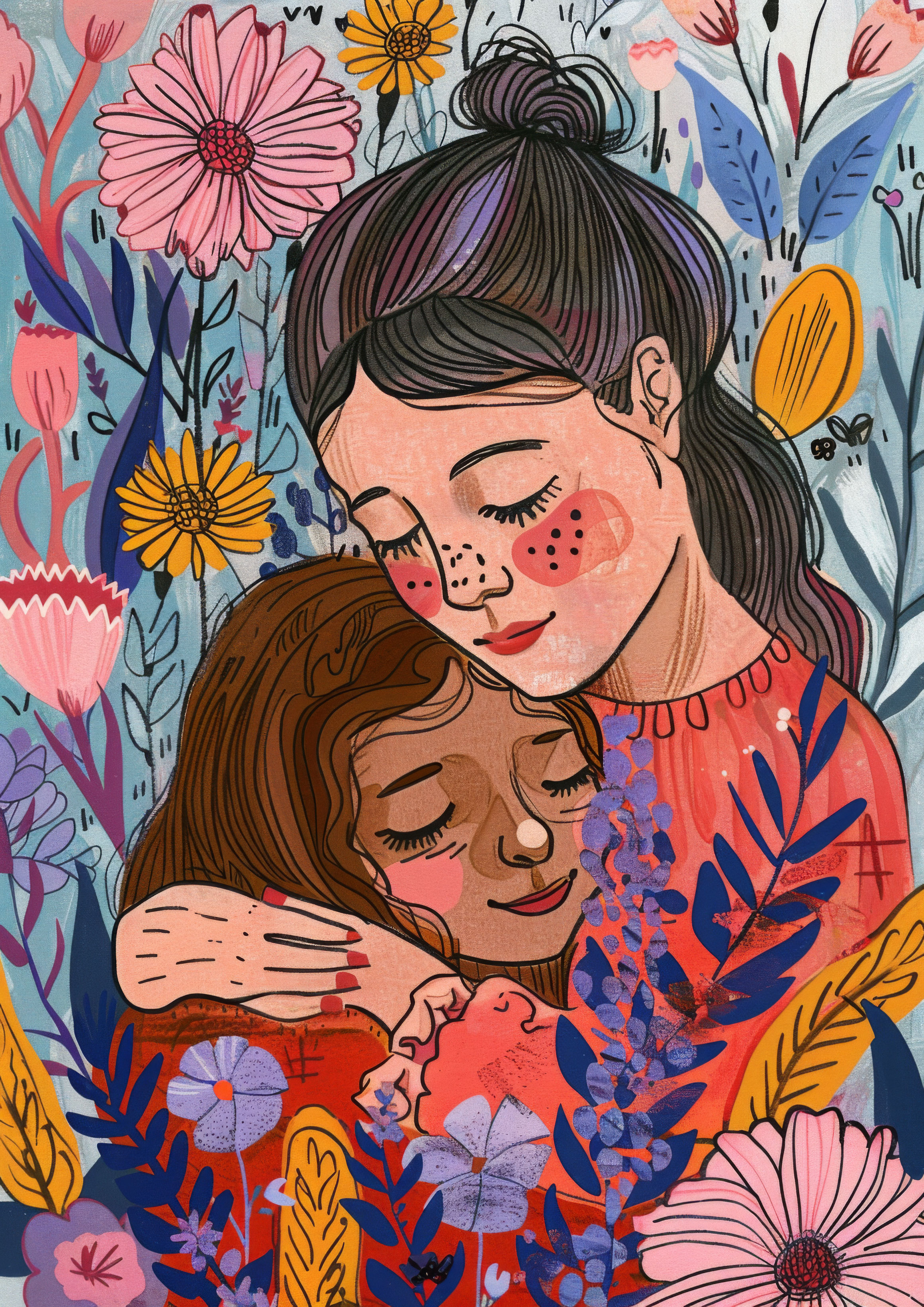 Preview for Mother-child-illustration-mothers-day-background-1e58c