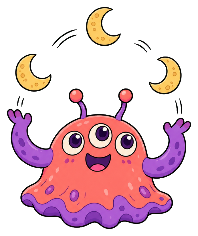 Preview for Funny Cartoon Alien Sticker