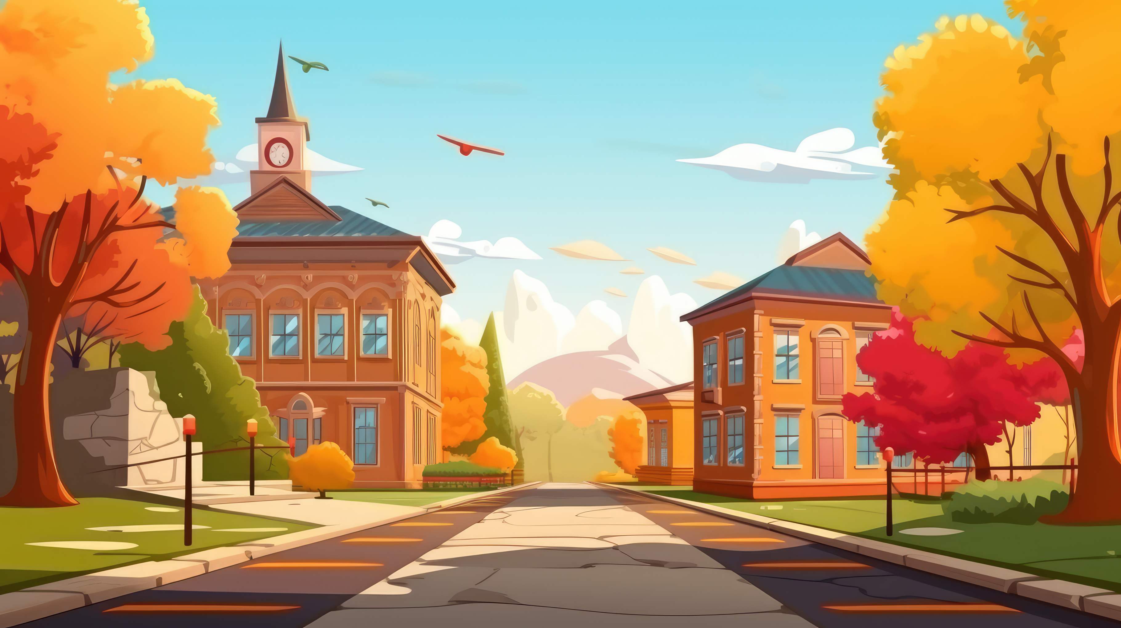 Preview for Serene-autumn-school-illustration-art-background-8d428