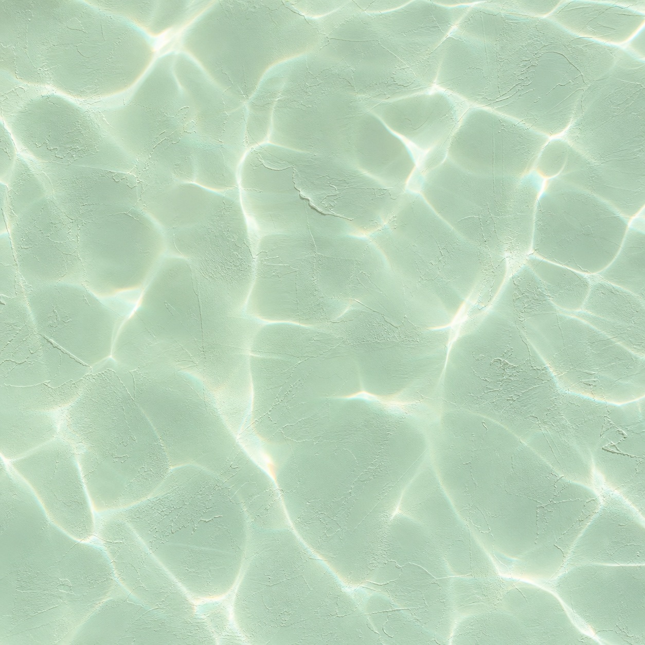 Soft pale green abstract background with watery light reflections and rippling texture.