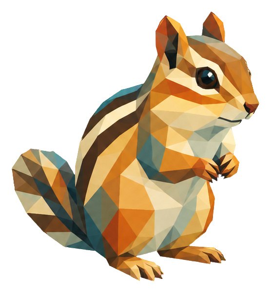 Preview for Low Poly Forest Animals Chipmunk
