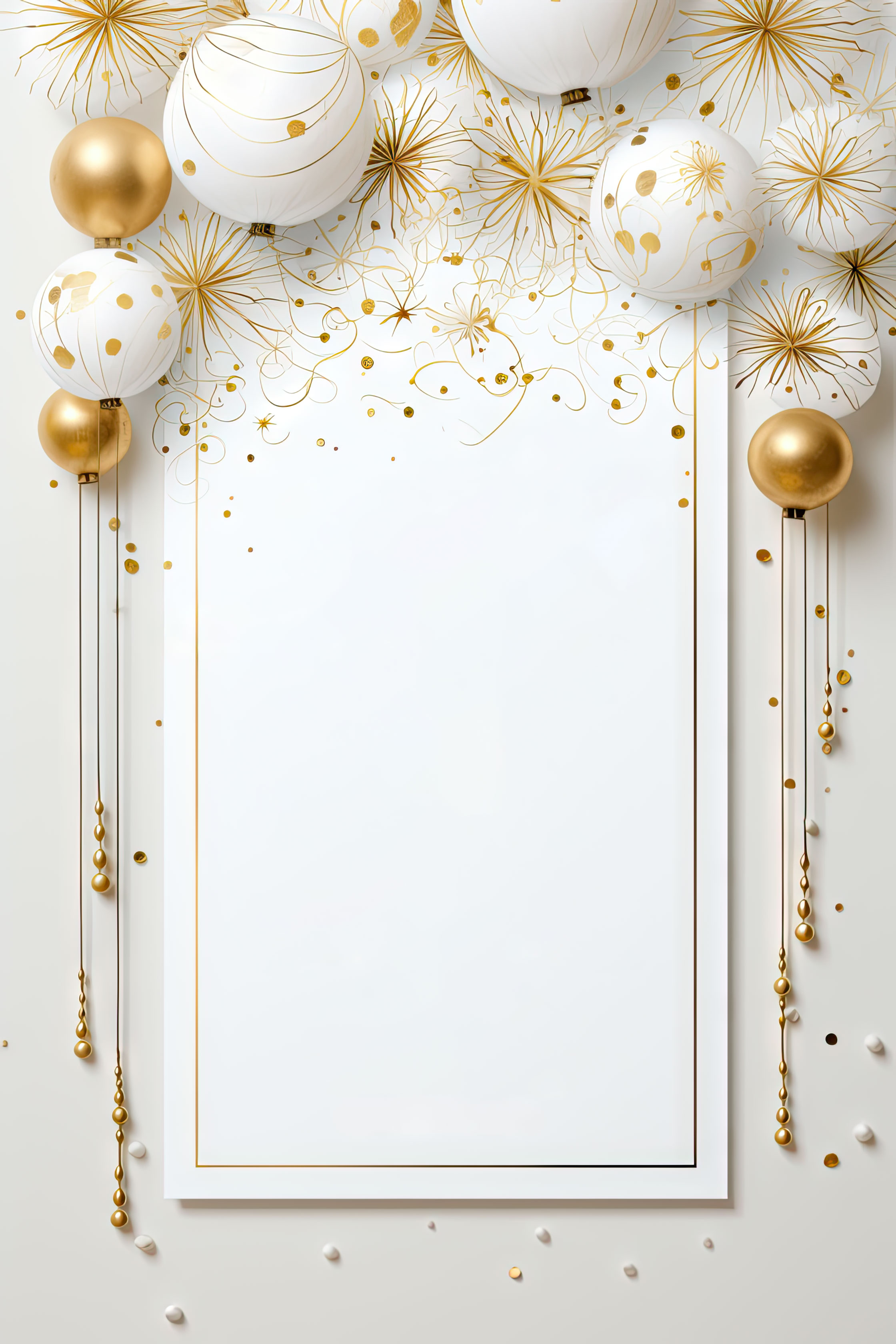 Preview for Elegant-white-gold-frame-template-new-year-background-20718